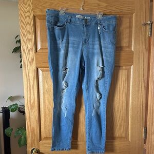 YMI Light Blue Distressed Skinny Jeans